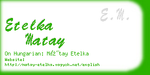 etelka matay business card